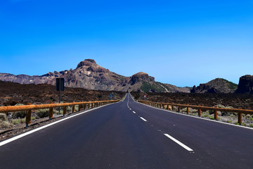 Desolate Highway near Mount Tiede, Tenerife