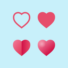 Heart icon illustration. Symbol of love.
