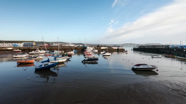 Time Lapse - Harbor in Paignton at low tide.