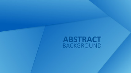 Fototapeta premium Blue gradient geometric background material design overlap layer.