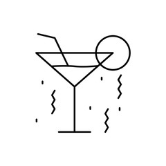 Drink, cocktail icon. Simple line, outline vector elements of festival icons for ui and ux, website or mobile application