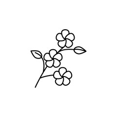 Flowers branch icon. Simple line, outline vector elements of spring icons for ui and ux, website or mobile application
