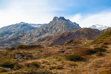 Gebirge am Gotthardpass