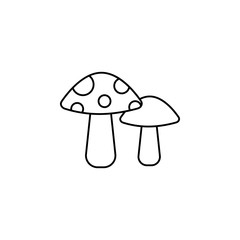 Mushrooms icon. Simple line, outline vector elements of spring icons for ui and ux, website or mobile application
