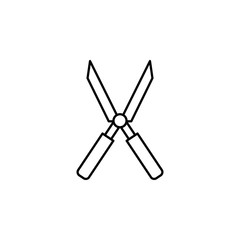 Scissors garden icon. Simple line, outline vector elements of spring icons for ui and ux, website or mobile application