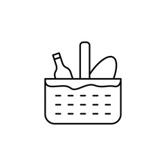 Basket picnic icon. Simple line, outline vector elements of spring icons for ui and ux, website or mobile application