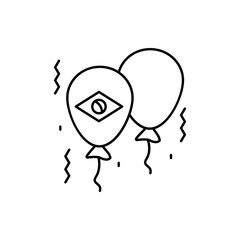 Air balloon, Brazil icon. Simple line, outline vector elements of festival icons for ui and ux, website or mobile application on white background
