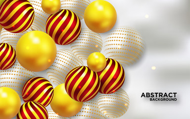 Abstract background with dynamic 3d gold