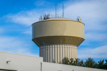 Township municipal clean water storage tower