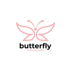 butterfly logo icon vector isolated