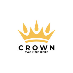 crown logo icon vector isolated