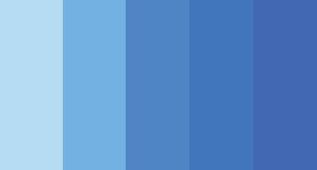 Blue color palette vector illustration