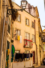 Fototapeta na wymiar old street in Lisbon Portugal