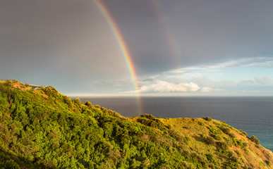 Rainbow over Cape Byron, Australia