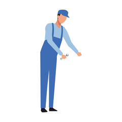 avatar car mechanic standing icon