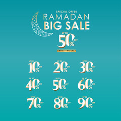 Ramadan Big Sale Special Offer Limited Time Only Vector Template Design Illustration