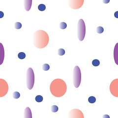 seamless geometric pattern with circles and ovals isolated on a white background