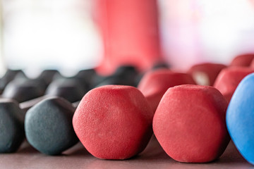 Set for lifestyle design. Sports background. Fitness background. Gym equipment background. Advertisement concept. Fitness workout. Power concept.