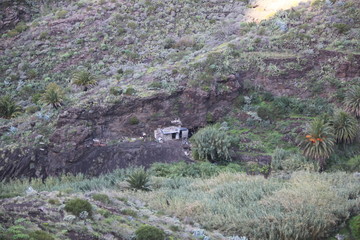 mały domek w dolinie na Teneryfie