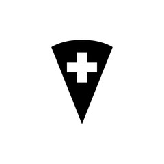 shield and check plus icon design vector logo template EPS 10