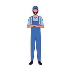 car mechanic standing icon