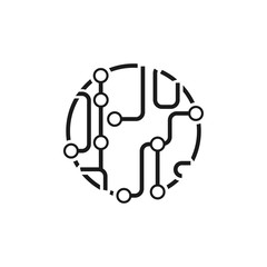technology icon design vector logo template EPS 10