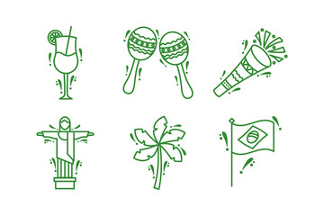 bundle of brazil set icons
