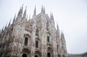 Fototapeta premium Facade of Milano's cathedral - Duomo di Milano.