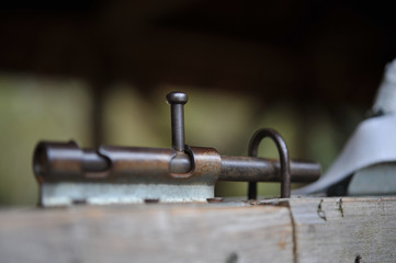 鹿よけのための施錠