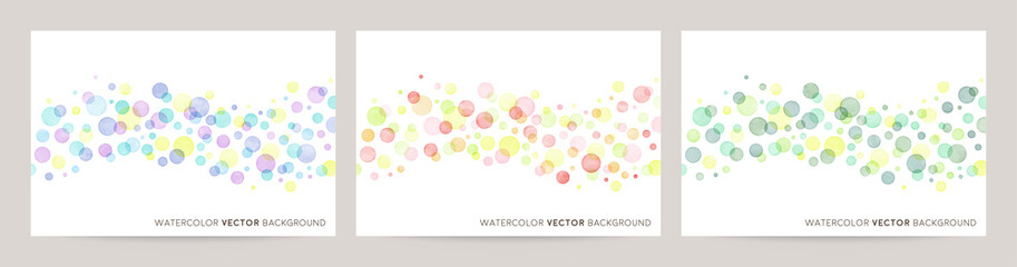 watercolor colorful dot pattern decorations