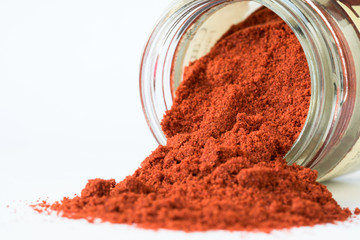 Smoked Paprika Spilled from a Spice Jar