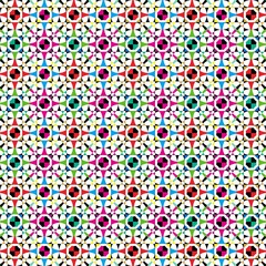 Colorful of Seamless Pattern With Circles and Leaves, Abstract, Illustrator Pattern Wallpaper 