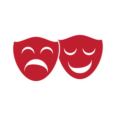 theater mask icon design vector logo template EPS 10