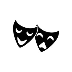 theater mask icon design vector logo template EPS 10