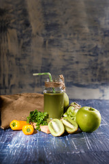 Green fresh healthy juice