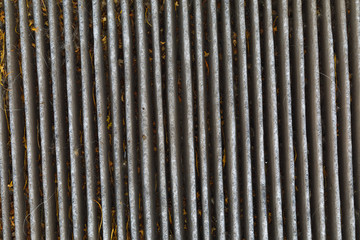 old dirty carbon air filter