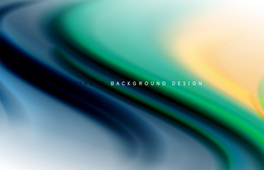 Abstract background - fluid color gradient waves, with dynamic motion line effect. Vector Illustration For Wallpaper, Banner, Background, Card, Book Illustration, landing page