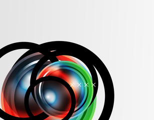 Abstract background - glossy glass bubbles, abstract sphere shapes. Vector Illustration For Wallpaper, Banner, Background, Card, Book Illustration, landing page