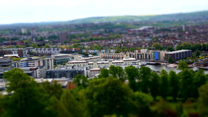 aerial view of the city of Bristol