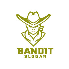 bandit character logo icon design cartoon