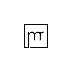 MR M R Letter Logo Design Vector