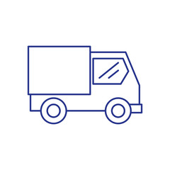 truck transportation vehicle isolated icon