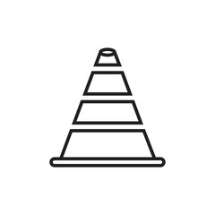 safety cone icon design vector logo template EPS 10