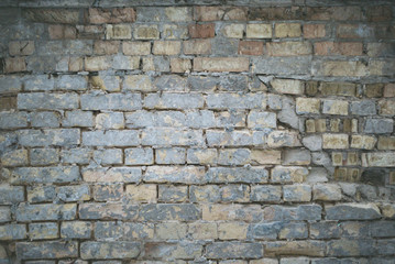 Blue brick wall, downtown Kiev