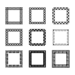 Classic Oriental Chinese Ornament Frame Vintage Border Art Decorative