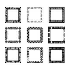 Classic Oriental Chinese Ornament Frame Vintage Border Art Decorative