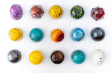 Various Colored Artisan Chocolate Collection