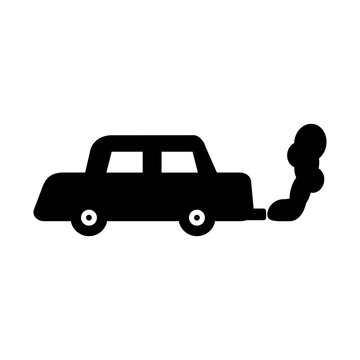 car vehicle polluting isolated icon