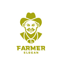 gold isolated Columbia south america farmer character logo icon design cartoon