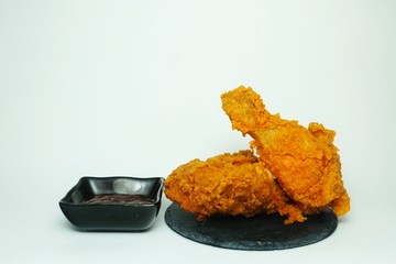 Fresh homemade spicy fried chicken 
